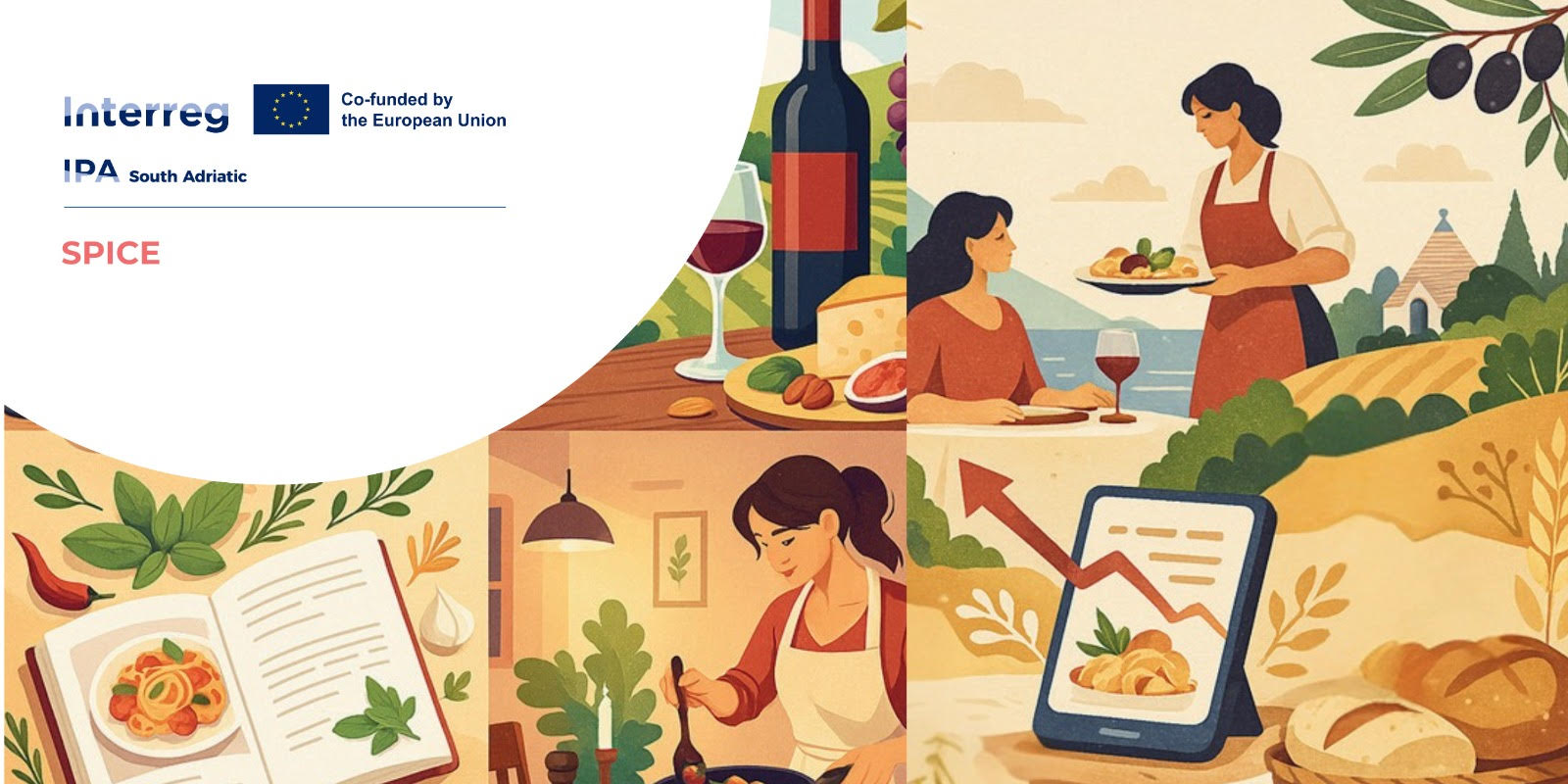 SPICE logo, food, recipe