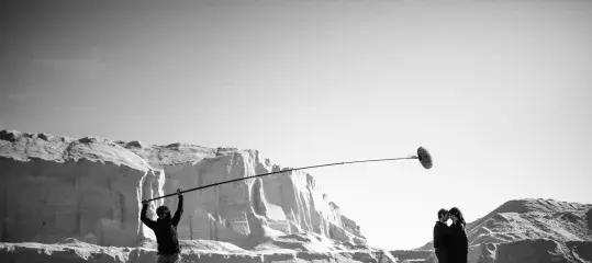 glaciers, couple, microphone